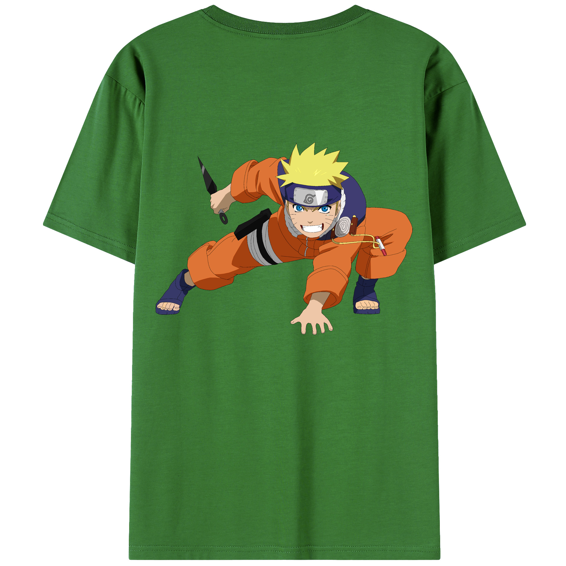 （画像用） NARUTO -ナルト- うずまき ナルト Uzumaki Naruto レディース半袖Tシャツ(バックプリント)